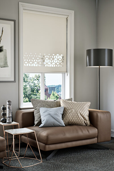 Genel Markalar Lazer Kesim Mat Stor Perde, Lazer Kesimli Modern Serisi, M-141...