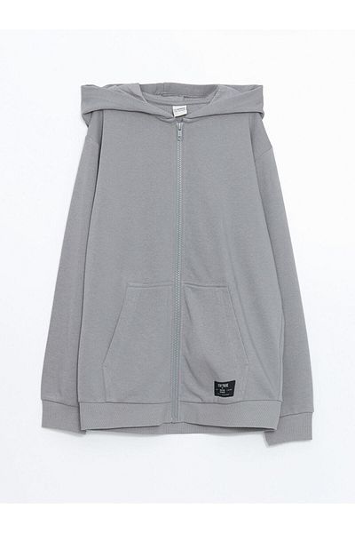 LC Waikiki Φούτερ με φερμουάρ για αγόρια με κουκούλα LCW Kids