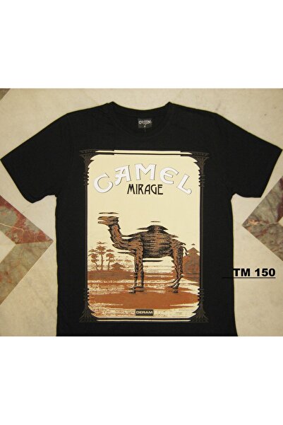 DEEFWEAR Camel Black Casual Relaxed Fit T-Shirt