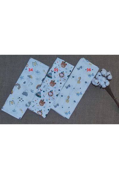 Alpıno Newborn, 100% Cotton 85cm X 85cm Multi-Purpose Muslin Blanket, Baby Blanket, Muslin Cloth (3 Pcs)