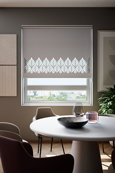 Genel Markalar Lazer Kesim Mat Stor Perde, Lazer Kesimli Modern Serisi, M-181...