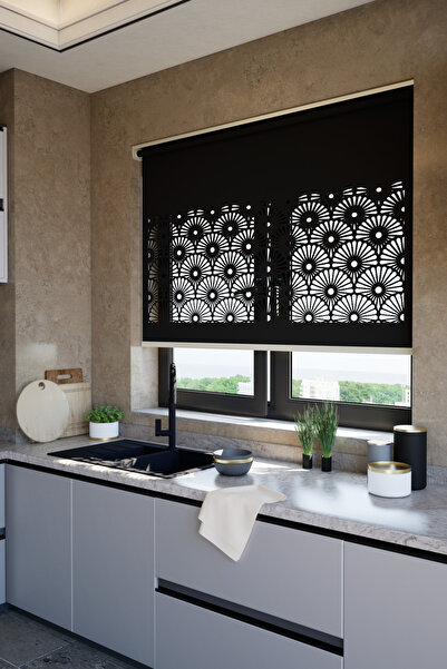 Genel Markalar Lazer Kesim Mat Stor Perde, Lazer Kesimli Modern Serisi, M-121...