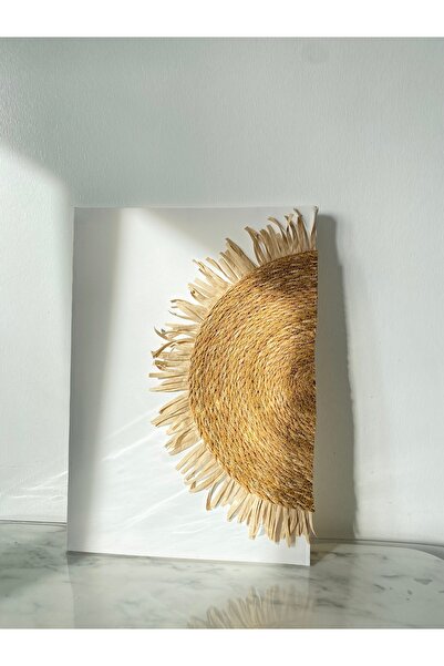 AYBÜK PABUÇ PİNTEREST TARZI BOHEM  HASIR TABLO DEKORATİF DUVAR AKSESUARI DUVA...