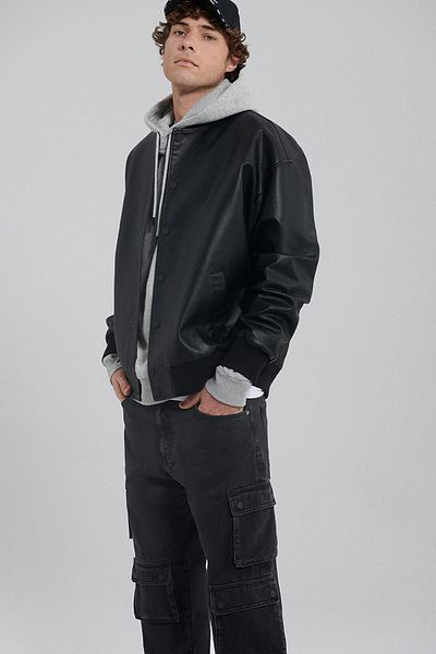 Mavi M0110317-71379 - Мъжко яке с принт Jet Black SS 91