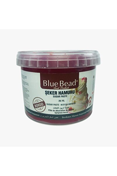 Blue Bead Bordo Şeker Hamuru 1 kg