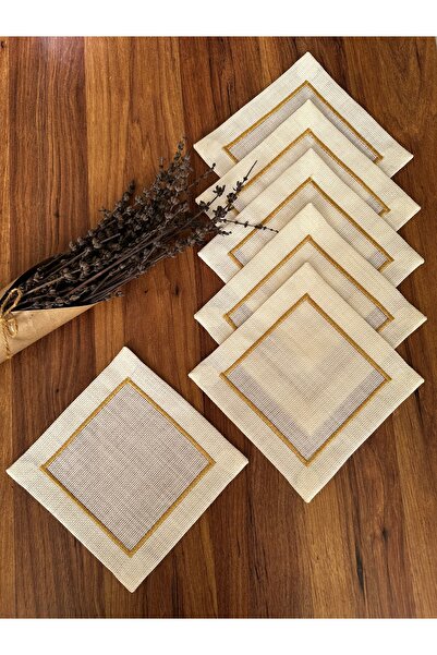 NURHAN HOME COLLECTION 6 قطع من الحواف مناسبة لمعالجة إيتامين بيكو، منديل تقد...