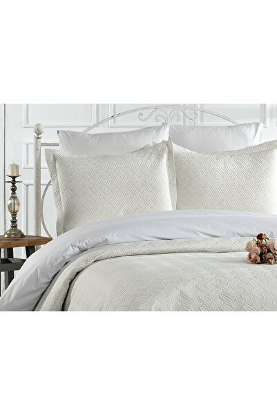 Levanzo ÇİFT KİŞİLİK YATAK ÖRTÜSÜ ESTER KREM GOLD