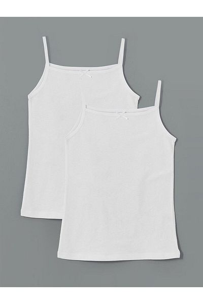 LC Waikiki Lcw Kids Square Collar Girls' Undershirt Set of 2