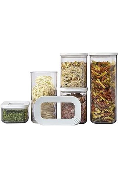 STOREMAX 5 Pieces Modulus Storage Containers - Starter Set, Ideal for Dry Food
