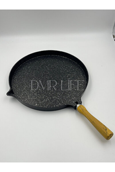 DMR LİFE Dmr Life Casting Granite Pancake Flatbread Pan Single Sided 34cm