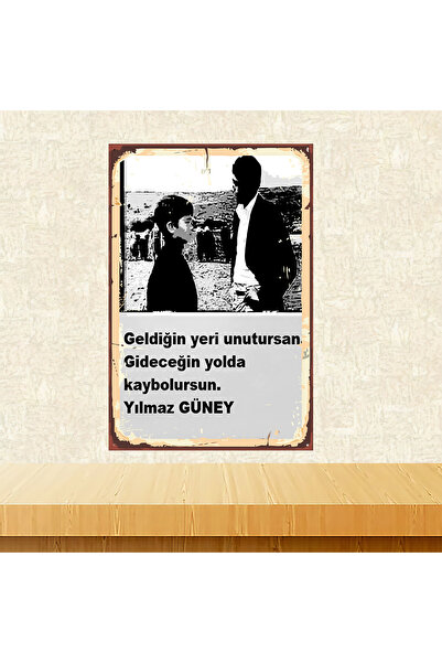 TAKIFİX Yılmaz Güney Sözler Temalı 20x30 cm Arkasından Yapışkan Mevcuttur MDF...