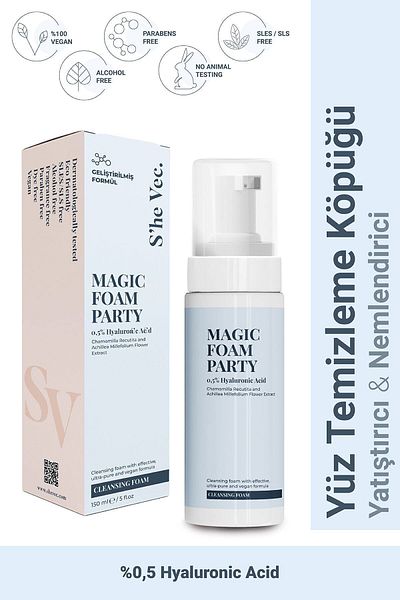 ROSSMANN Magic Foam Party - 150ml Soothing Moisturizing Facial Cleansing Foam