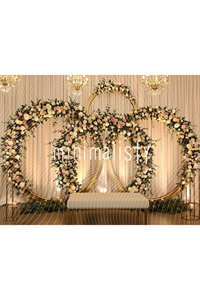 Minimalisfy Romantik Arka Plan: Eşsiz Çiçeklerle Süslenmiş 200x150cm Stüdyo Fonu