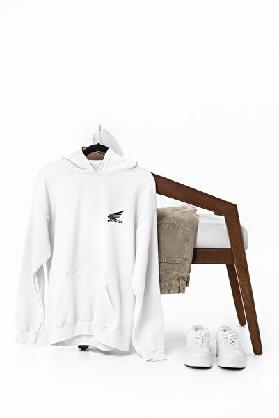 SVART WEAR HONDA CB125F Design με τύπωμα Premium Hoodie με κουκούλα oversized Λευκό φούτερ