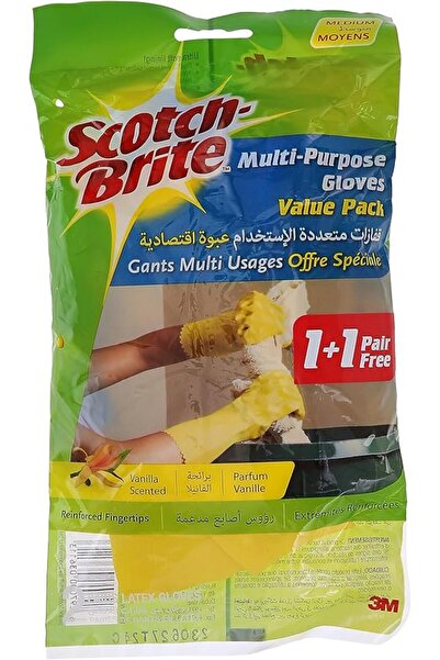 Scotch Brite قفازات سكوتش برايت متعددة الأغراض، مقاس متوسط، زوج واحد/عبوة