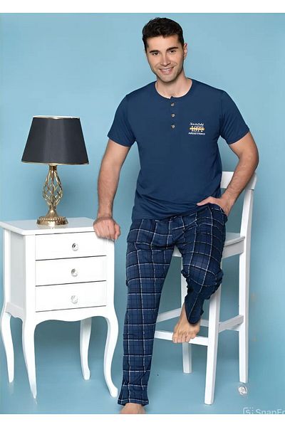 Pyjama Familya Σετ ανδρικές πιτζάμες με σχέδια