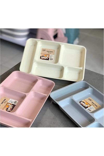 4AFACANÇEKİRGE Plate with 3 Table Compartments