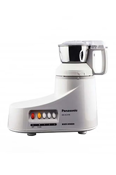 PANASONIC خلاط قوي ومطحنة، 2 وعاء من الفولاذ المقاوم للصدأ سعة 1 لتر وقوة 1000 وات MX-AC210S أبيض