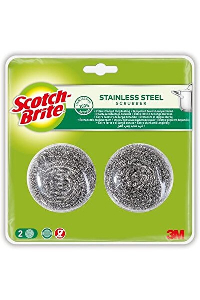 Scotch Brite Scotch-Brite Stainless Steel Metal Spiral Scrub Sponge, 2 pieces...