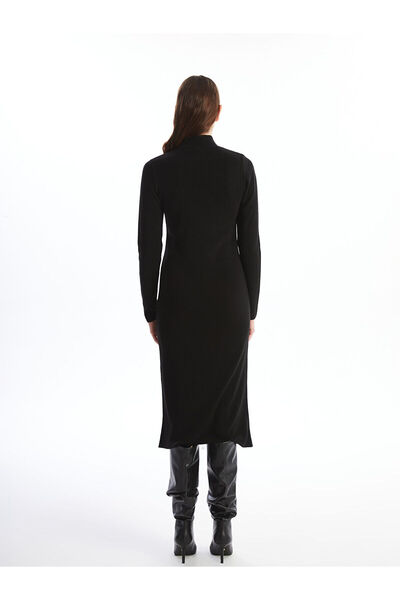 LC Waikiki Lcwaikiki Basic Black Half Turtleneck Women's Knitwear Dress