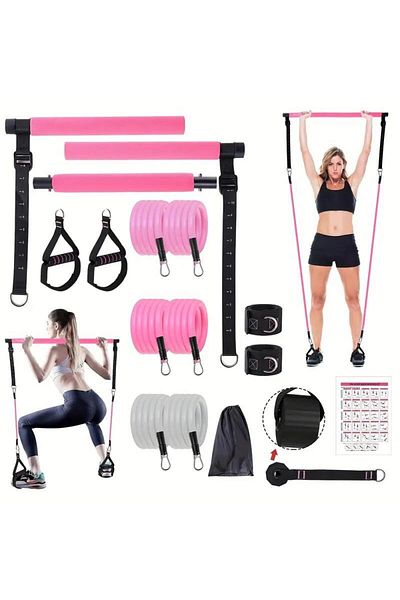 valkyrie Pilates Bar Set - Exercise Bar, Adjustable Cutting, Home Tens Different Sports Gymnast