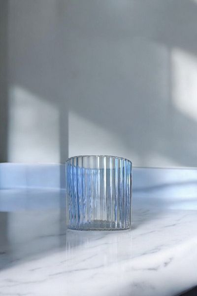 Paşabahçe Colorful Optical Patterned Handcrafted Cylinder Glass Vase En 10X10Cm Candle Holder Object Accessory Decorative Flower Pot