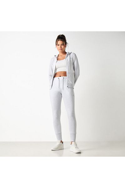 Adot Solid Joggers with Elasticised Waistband and Zipper Pockets