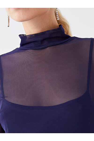 LC Waikiki Állványgalléros hosszú ujjú női ruha