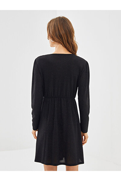 LC Waikiki Double Breasted Collar Patterned Women's Dress