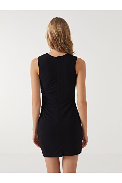 LC Waikiki Black Crew Neck Women's Bodycon Dress