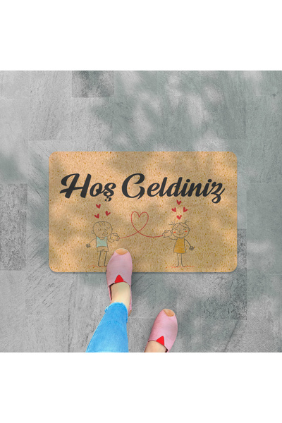 M&H Quality Copy - Welcome Writing Coco Look Decorative Door Front and Interior Mat