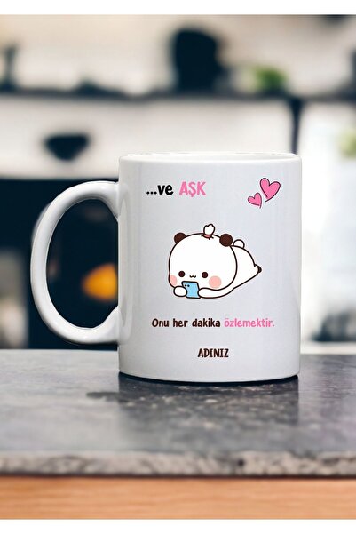 PembeCadde Dudu ve Bubu Kişiye özel isimli Kupa Kahve Bardak Mug Sevgiliye Hediye