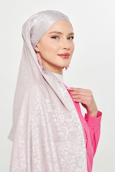 Scarf Gi Shine Bohemian Jacquard Shawl - Soft Powder