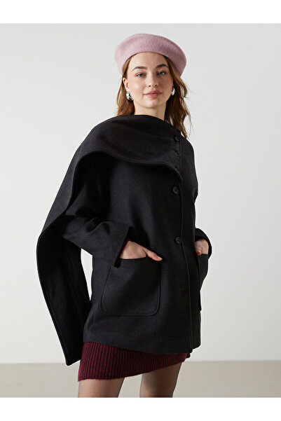 LC Waikiki V Yaka Atkılı Kadın Kaşe Kaban