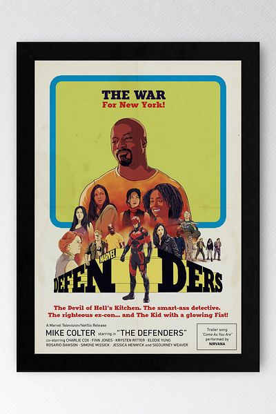 Saturn Tablou înrămat The Defenders - Poster The War For New York