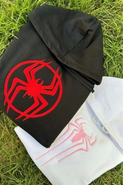 Bravebell سويت شيرت سبايدر مان مزدوج الحبيب بغطاء للرأس (قطعتين)