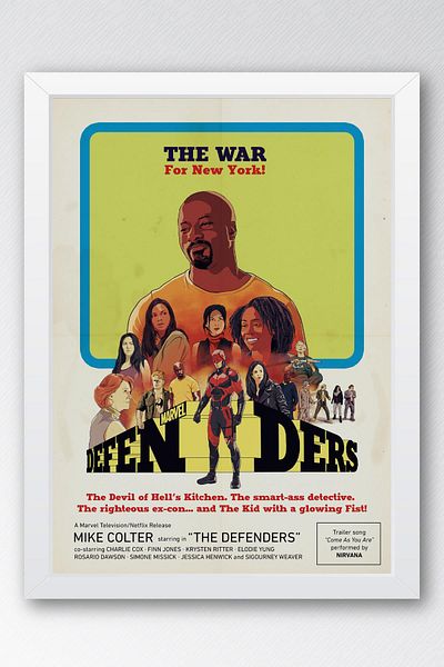 Saturn Tablou înrămat The Defenders - Poster The War For New York