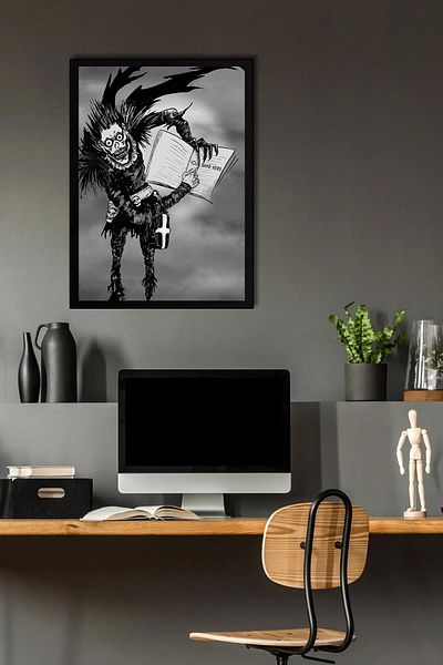 Saturn Death Note Framed Table - Death Note Manga Anime Poster Art Print