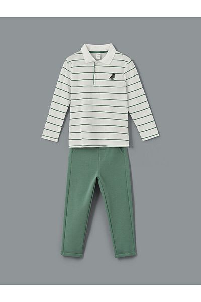 LC Waikiki Polo Neck Boys T-Shirts and Pants 2-Piece