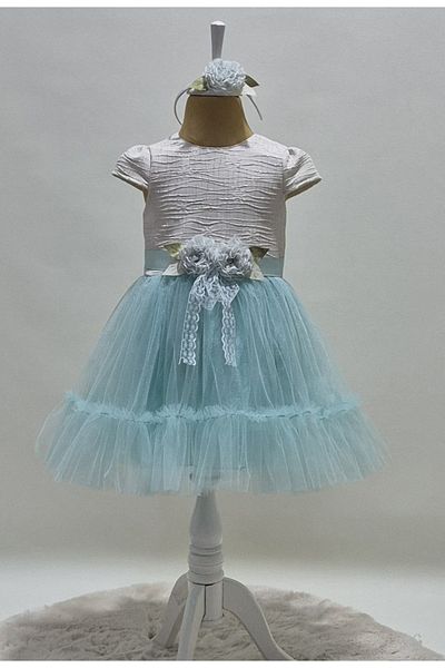 Şenkız fata copil tul detaliat rochie printesa petrecere aniversare coroana cadou rochie fetita