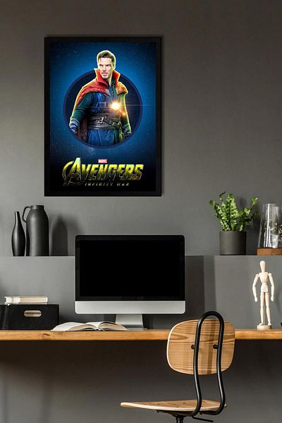 Saturn Pictură înrămată Doctor Strange - Poster de afiș de film Marvel Avengers