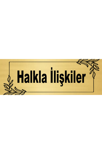 sıradışıhediyem Public Relations Direction Sign 20X7 Cm. Metal Sheet