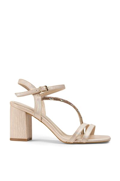 Deery Beige Heeled Women's Shoes