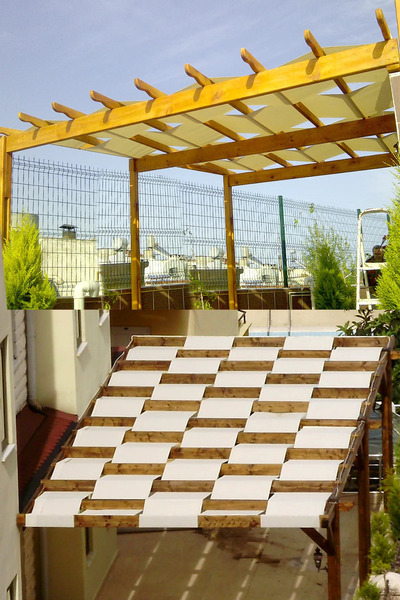 bd branda dünyası 5x3.3 Metre Pergola Battı Çıktı Gölgelik Oxford Kumaş