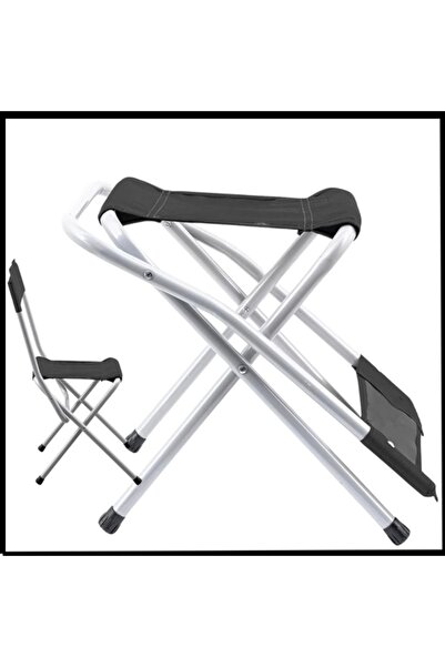 Uygunayakala Uyguna-Yakala  Siyah  Katlanabilir Balıkçı Kamp Taburesi  Arkalıklı -PMLZ.320