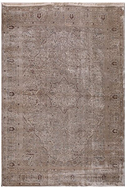 Emin Halı Minsk ML02 Kahverengi Viskon Akrilik 100 Tarak Salon Halısı Oturma ...