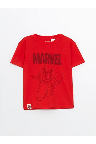 LC Waikiki Tricou cu imprimeu Spider-Man pentru băiat cu gât crew
