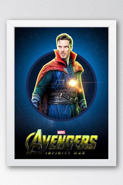 Saturn Pictură înrămată Doctor Strange - Poster de afiș de film Marvel Avengers
