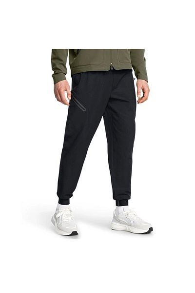 Under Armour بنطال رياضي كاجوال أسود للرجال - غير قابل للتوقف 1388823 -001