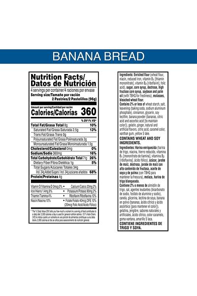 Kellogg's Pop Tarts Frosted Banana Bread 8 Pieces 384 g